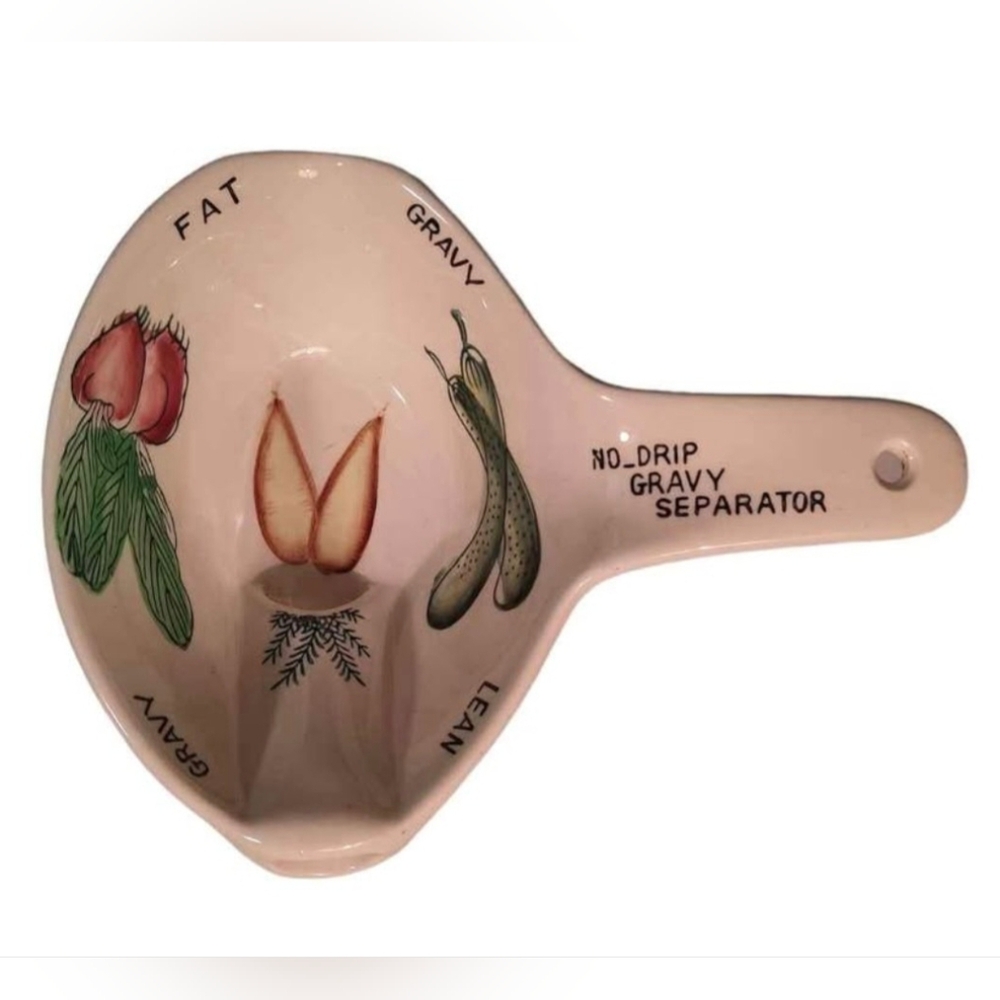 Vintage MCM 50s Ceramic Gravy Boat